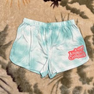 Animal Crossing Horizon Blue Orange Girls Shorts Medium 7/8